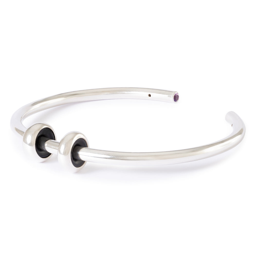Ametyst Power Bangle med 2 x sølv spacers