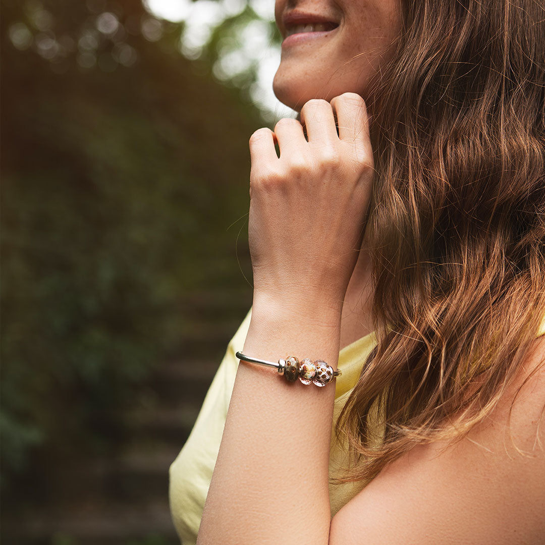 Labradorit Power Bangle med 2 x Sølv spacers