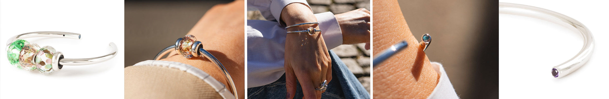 Moodboard af Labradorit Power Bangle og Limited Edition Drømmegnist facetteret glaskugle