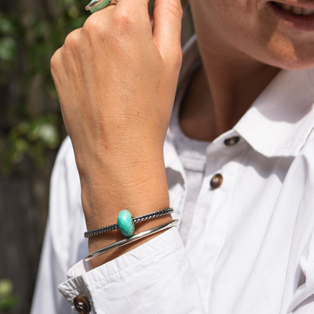 Amazonit Sølv Armbånd