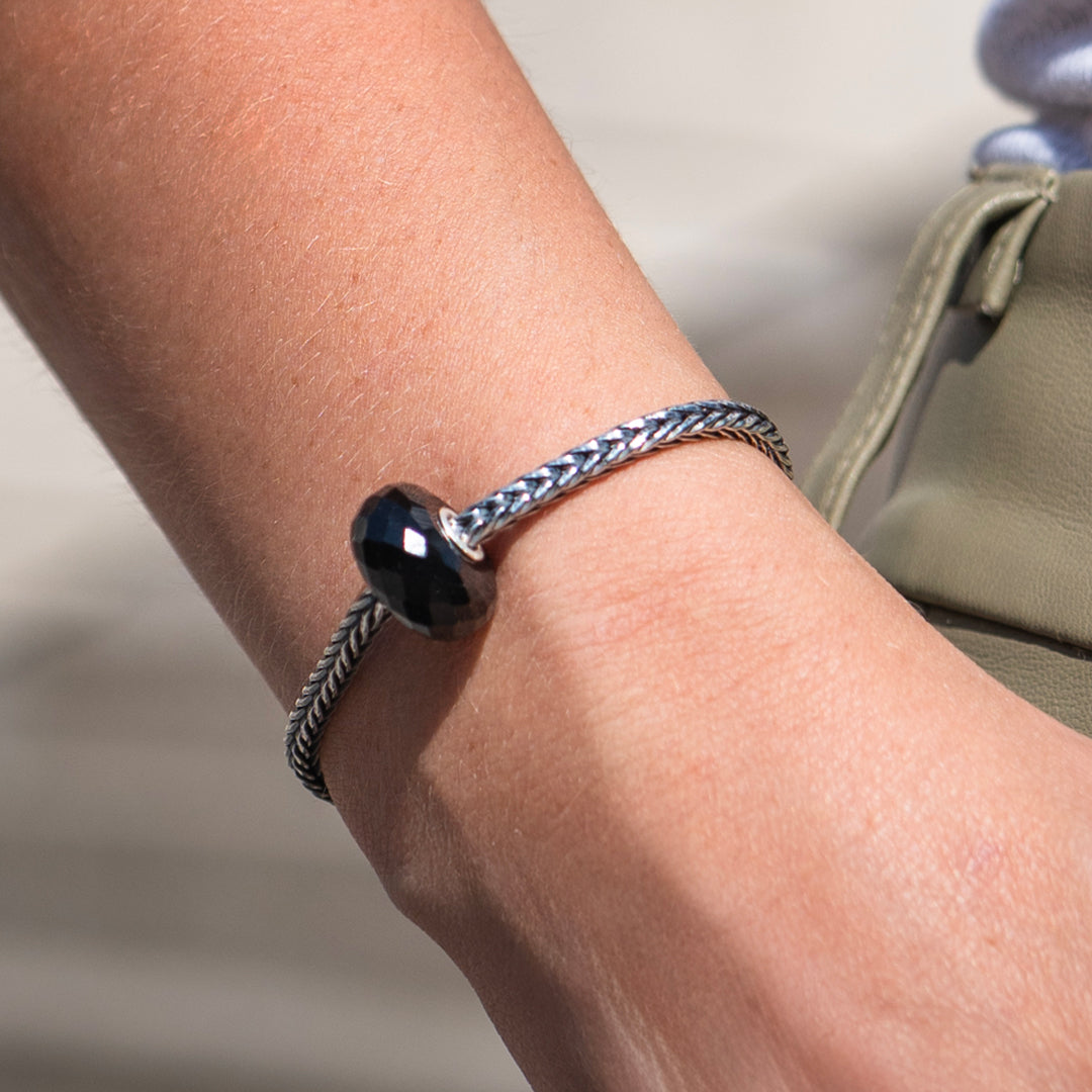 Sort Onyks Sølv Armbånd