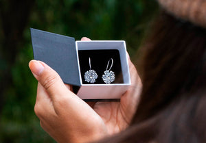 Trollbeads Earring hooks with pretty pendants in a giftbox