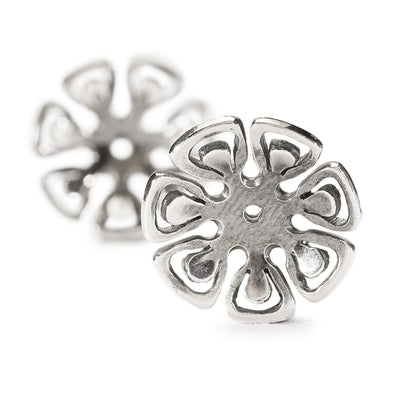 Grafisk blomst øreringe med sølvørekroge