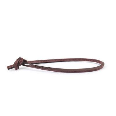 Single læderarmbånd, brun